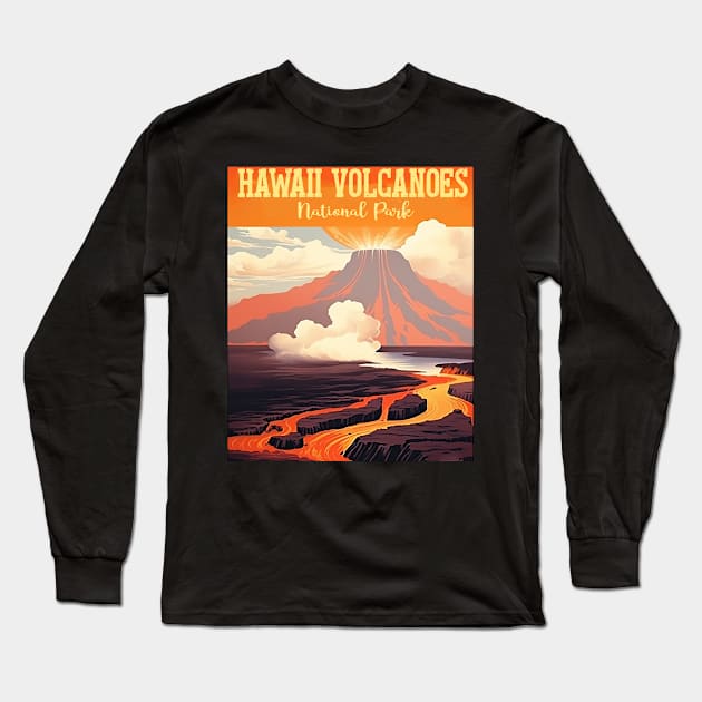 Hawaii Volcanoes National Park Long Sleeve T-Shirt by Ross Holbrook